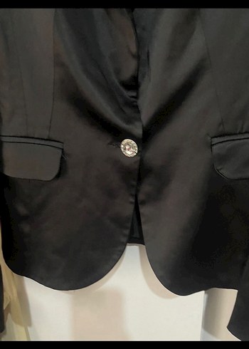 Saten blazer ceket - Görsel 2