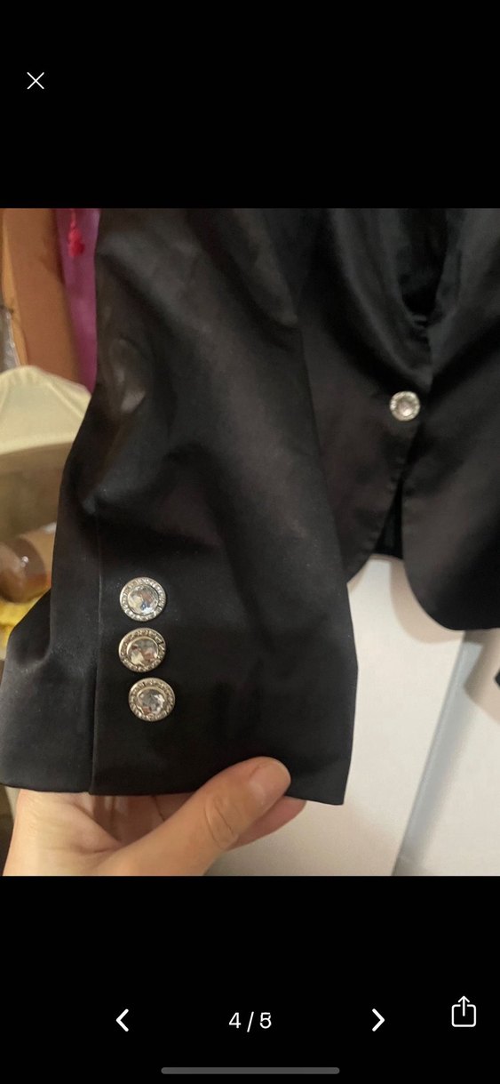 Saten blazer ceket - Görsel 5