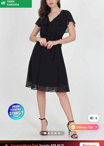 m Beden siyah Renk Siyah Midi V Yaka Gotik Elbise