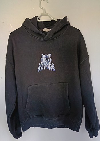 trendiz siyah sweatshirt m ve l beden