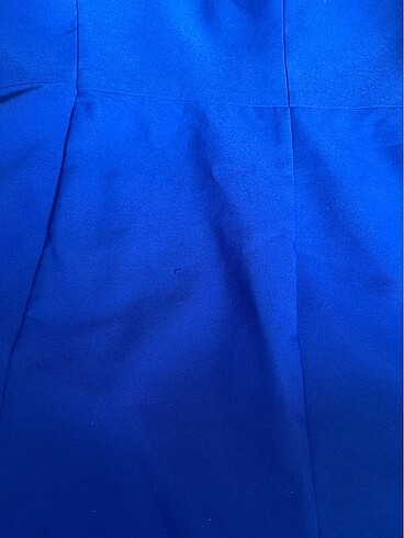 saks mavisi tek omuz elbise - Görsel 10