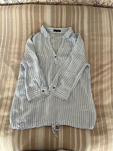 mavi cizgili gomlek - Görsel 5