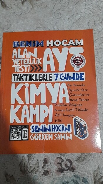 Benim hocam 7 günde ayt kimya