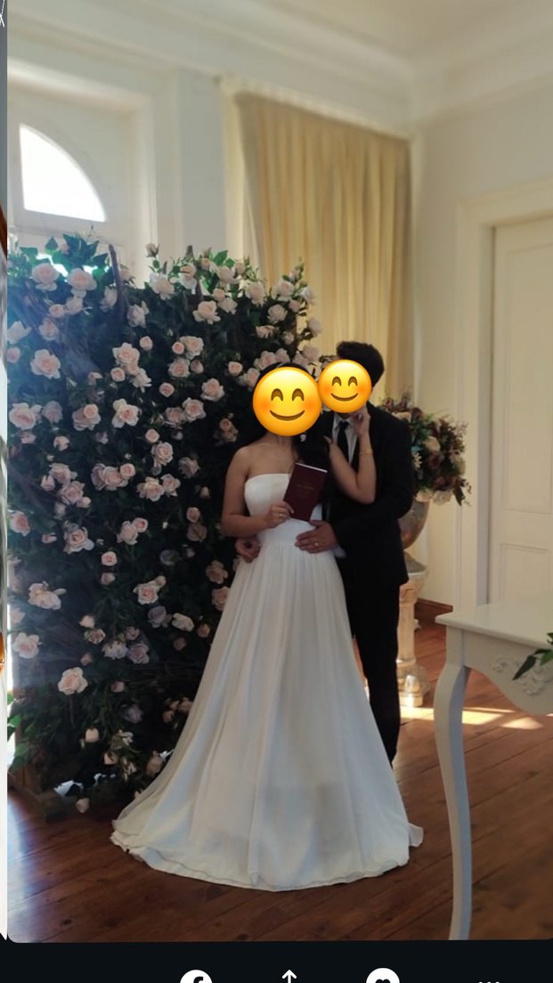 Straplez A Kesim Beyaz Uzun Gelinlik - Görsel 2