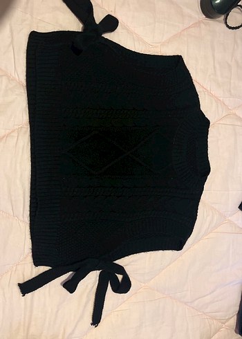 Siyah Örgü Boğazlı Kadın Süveter - Görsel 2