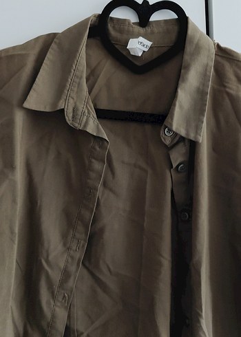 haki yeşili Kadın Gömlek, Düğmeli, - Görsel 3