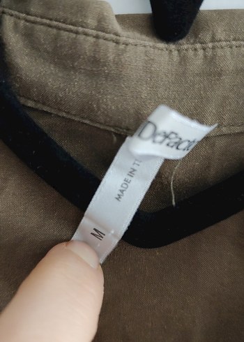 haki yeşili Kadın Gömlek, Düğmeli, - Görsel 2