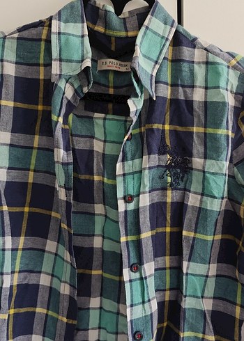 Düğmeli Uzun Kollu Yeşil Kadın Gömlek - Görsel 3