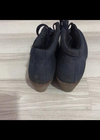 Kadın lacivert Süet Dolgu Topuklu Bot - Görsel 2