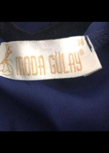 Uzun Kollarsız Mavi Kadın Yelek - Görsel 3