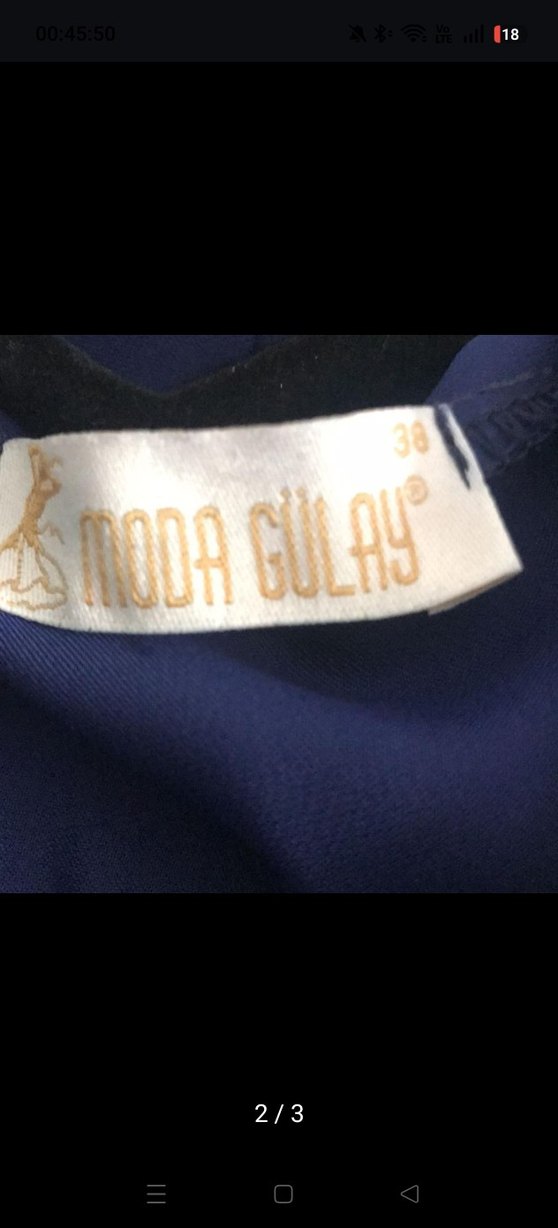 Uzun Kollarsız Mavi Kadın Yelek - Görsel 3