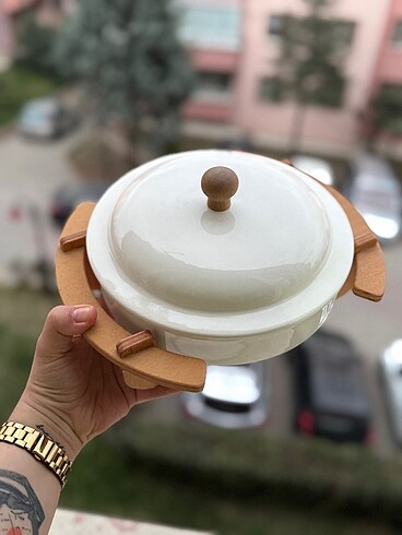 Seramik ahşap çerezlik