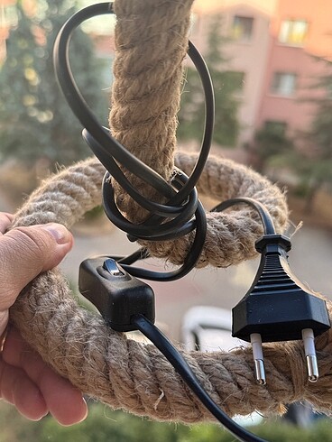 Beden Hasır başlıklı abajur (İKİLİ FİYAT)
