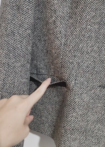 42 Beden Düğmeli Gri Kadın Blazer Ceket