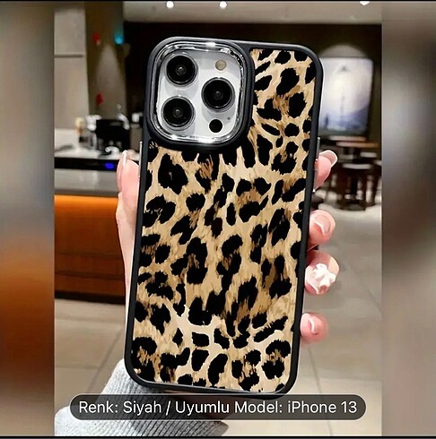 Leopar desenli telefon kılıfı