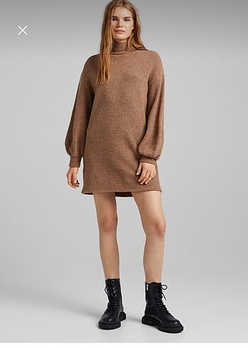 Bershka yünlü elbise