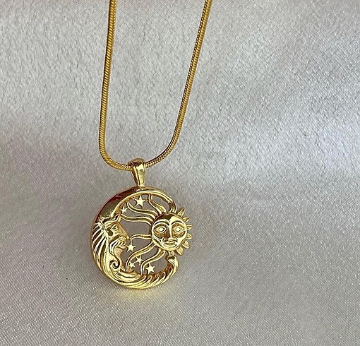 Diğer Gold güneş ay kolye