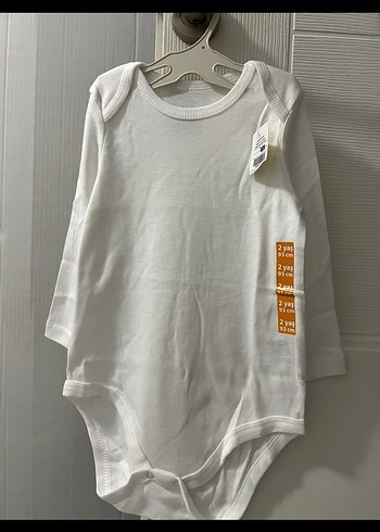 Bebek Erkek Beyaz Pamuklu uzun Kollu Body  3 adet - Görsel 3