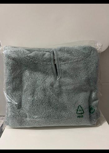 Kapüşonlu Erkek Çocuk Bornoz Gri - Görsel 3