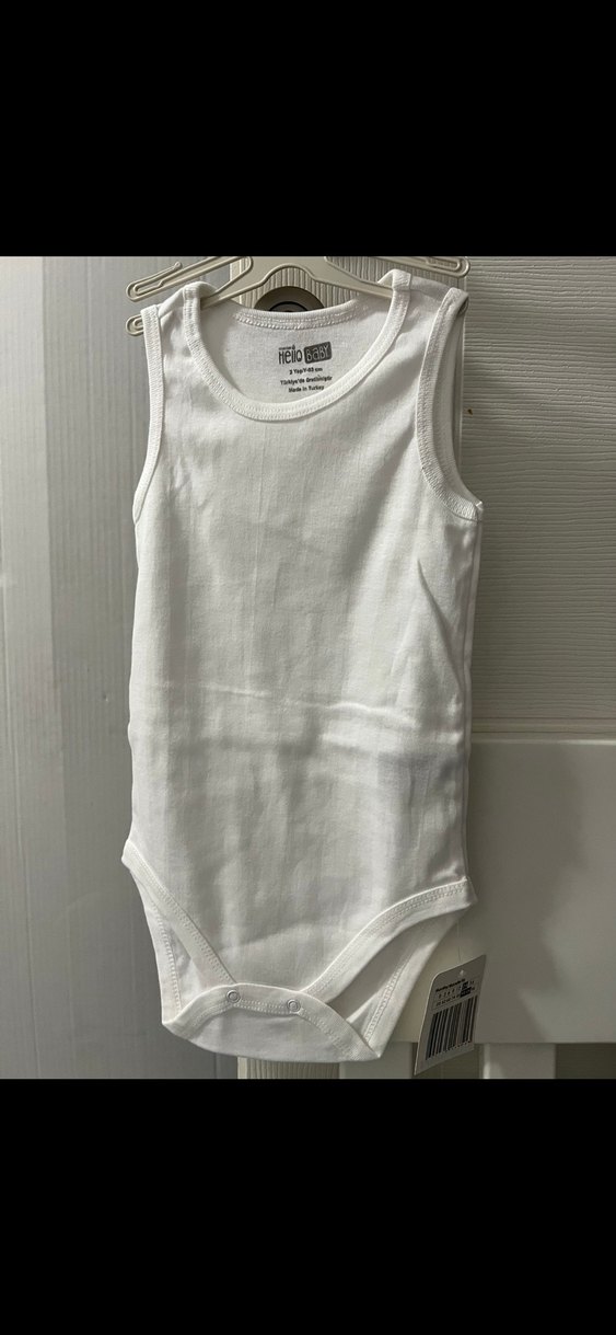 Beyaz Bebek Atlet Çıtçıtlı Body - Görsel 3