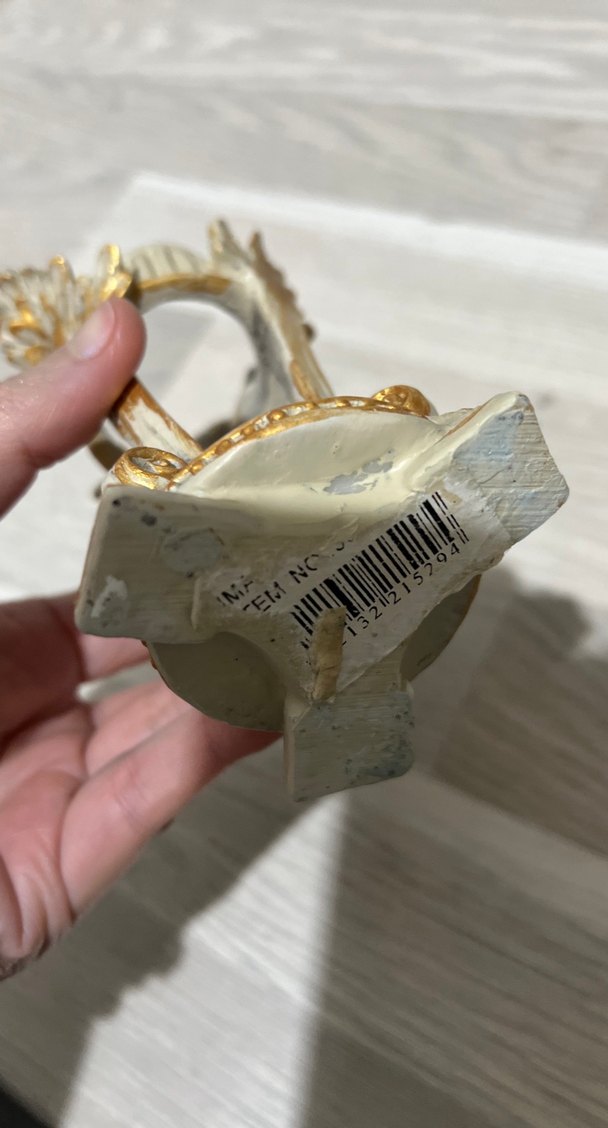 Kanatlı Melek Biblo Gri Beyaz - Görsel 3