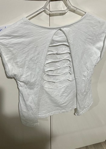 Kızlar için Payetli Beyaz Bohem Tişört - Görsel 3