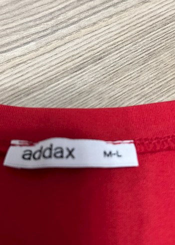 Kadın Kırmızı V Yaka Basic Tişört - Görsel 2