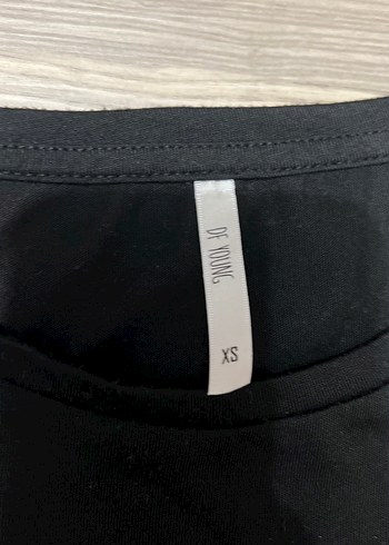 Siyah Oversize Kısa Kollu Baskılı Tişört - Görsel 2