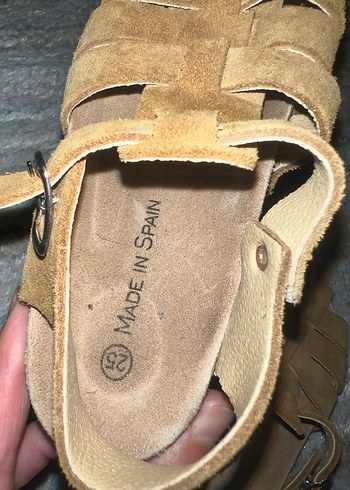 25 Beden camel Renk Erkek cocuk süet sandalet 25 numara