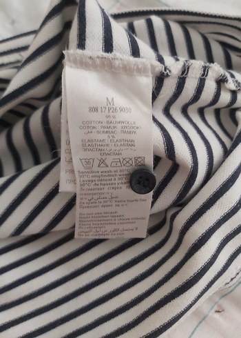 m Beden US POLO Çizgili Polo Yaka Tişört
