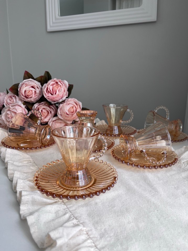 Gold Cam Çay Fincanı Seti - Görsel 2