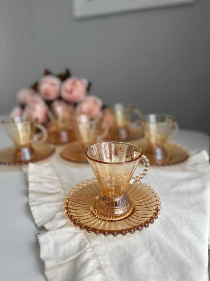 Gold Cam Çay Fincanı Seti - Görsel 5