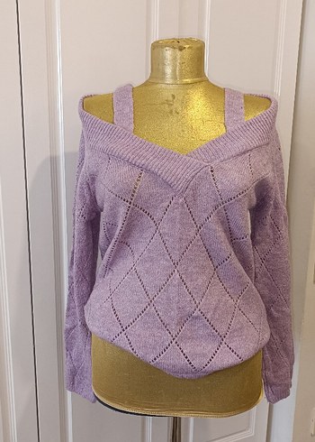 tarz omuz detaylı kazak - Görsel 2