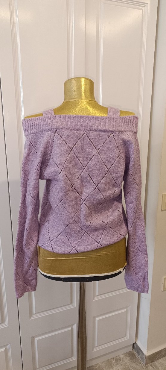 tarz omuz detaylı kazak - Görsel 5