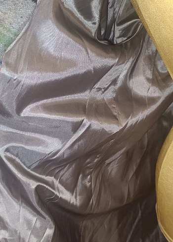 Gri Kuşaklı Yün Kadın Kaban - Görsel 4