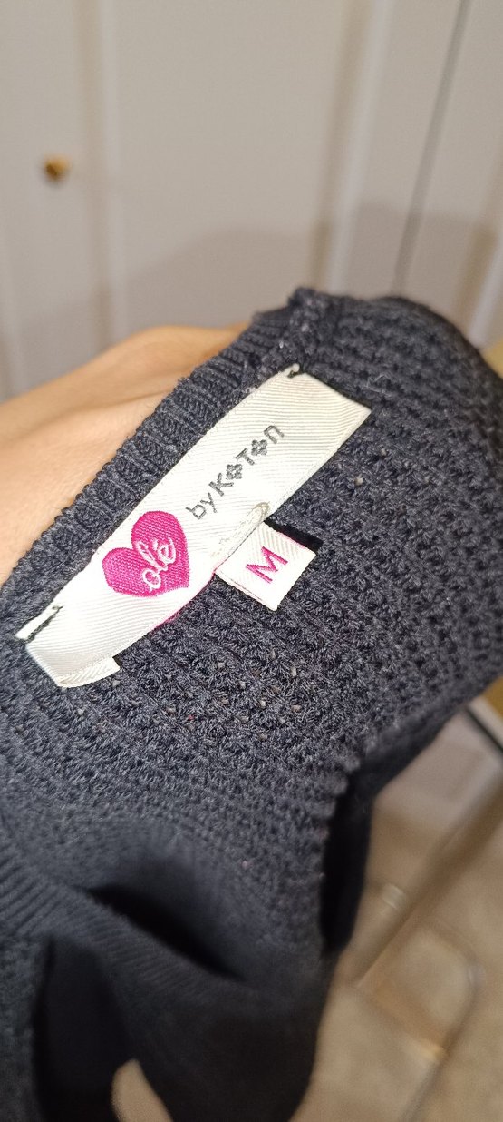 Siyah Örgü Gotik Kadın Kazak - Görsel 5