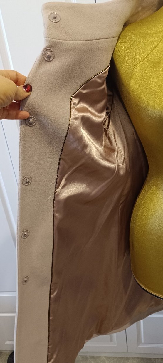 Bej Renkli Uzun Kaban - Görsel 5