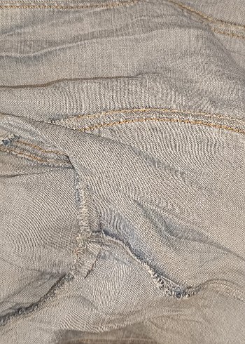 Nakışlı Uzun Mavi Kadın Kot Ceket - Görsel 5