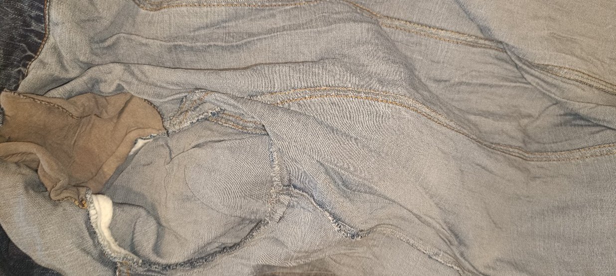 Nakışlı Uzun Mavi Kadın Kot Ceket - Görsel 5