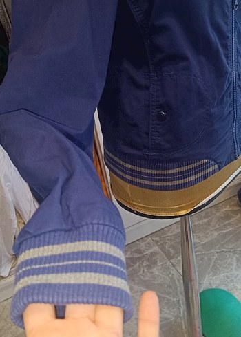 Kadın Lacivert Fermuarlı Denim Ceket - Görsel 4