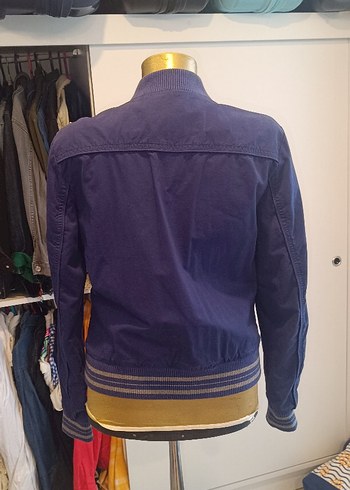 Kadın Lacivert Fermuarlı Denim Ceket - Görsel 2