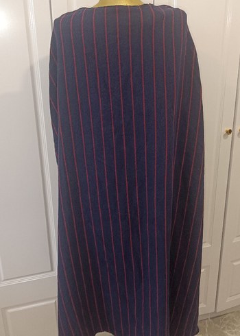 Çizgili, Düğmeli panço - Görsel 4