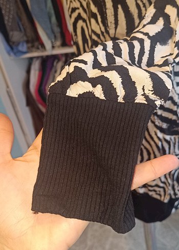Zebra Desenli Kadın Uzun gömlek - Görsel 4
