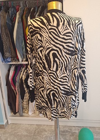 Zebra Desenli Kadın Uzun gömlek - Görsel 5