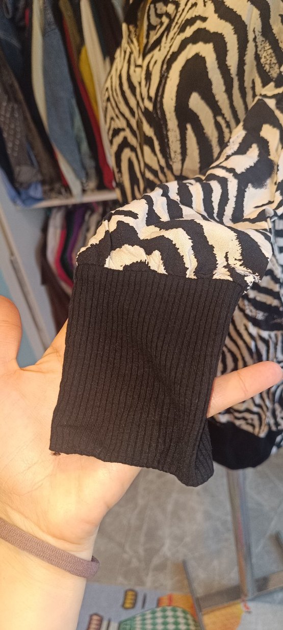 Zebra Desenli Kadın Uzun gömlek - Görsel 4