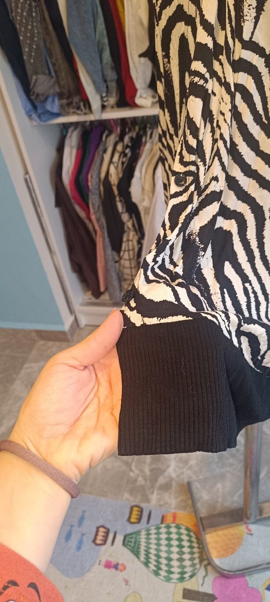 Zebra Desenli Kadın Uzun gömlek - Görsel 2