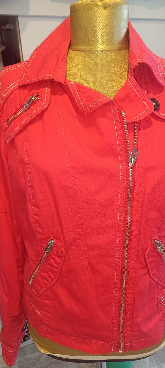 Renkli Fermuarlı Kadın Ceket - Görsel 2