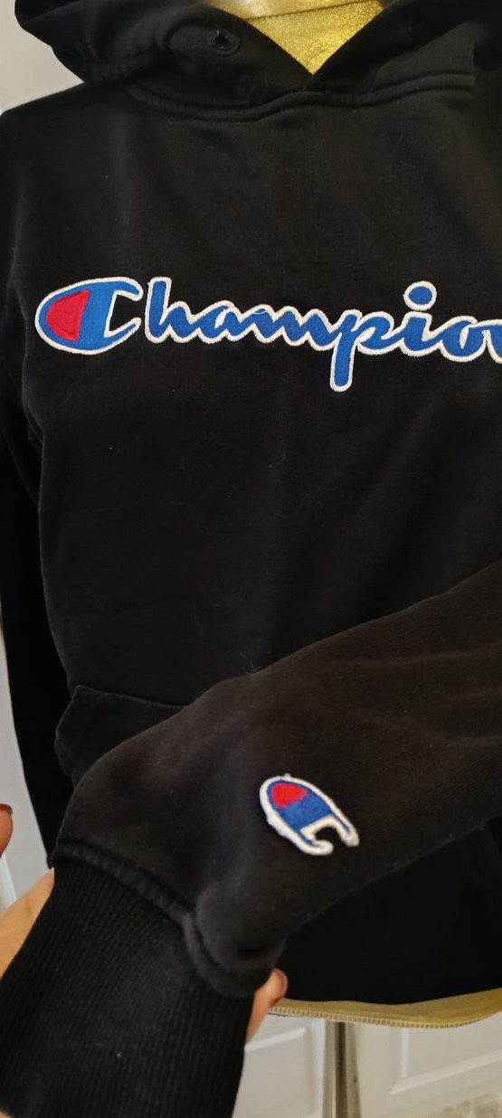 Champion Siyah Kapüşonlu Kadın Sweatshirt - Görsel 3