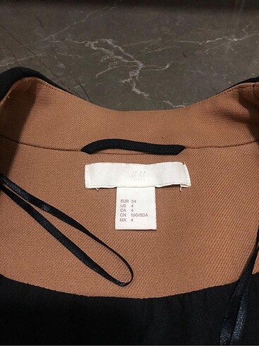 xs Beden siyah Renk H&M Kaban