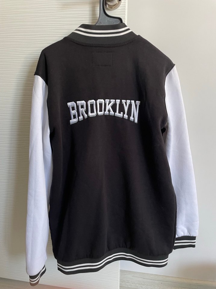 Siyah Beyaz Düğmeli Uzun Kollu Street Wear Ceket - Görsel 2